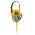 Floreal composition sunflower handbag